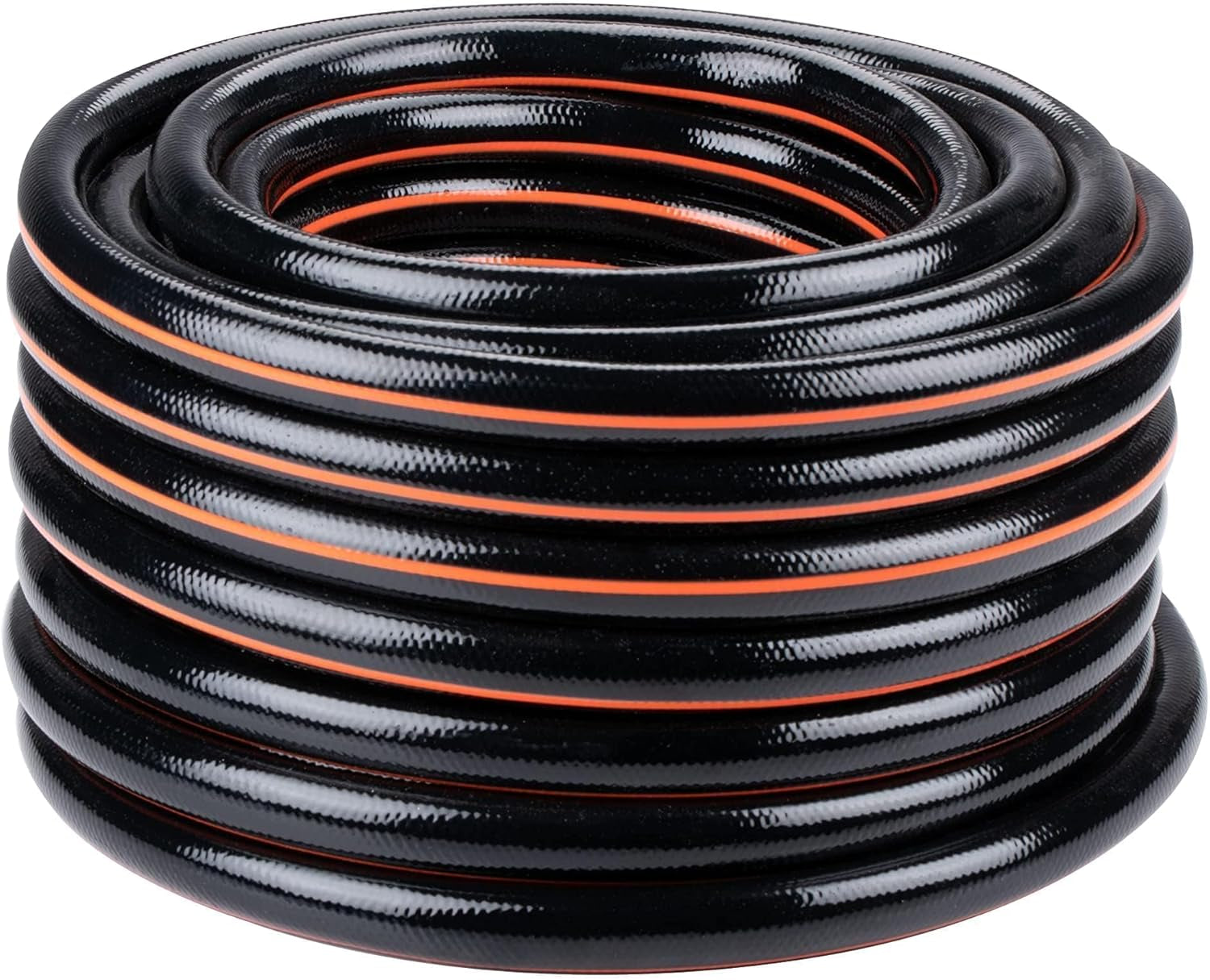 BLACK+DECKER Tubo da Giardino 15 metri - Ø19MM - PVC resistente - Irrigazione del giardino, lavaggio dell'auto, riempimento della piscina - Compatibile con qualsiasi rubinetto standard - Nero/Arancione