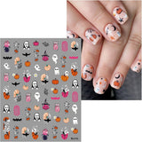 JMEOWIO Adesivo per unghie Halloween 9 Blatt Nail Art Sticker Adesivo per unghie Decorazione per decorazioni Decorazioni per unghie
