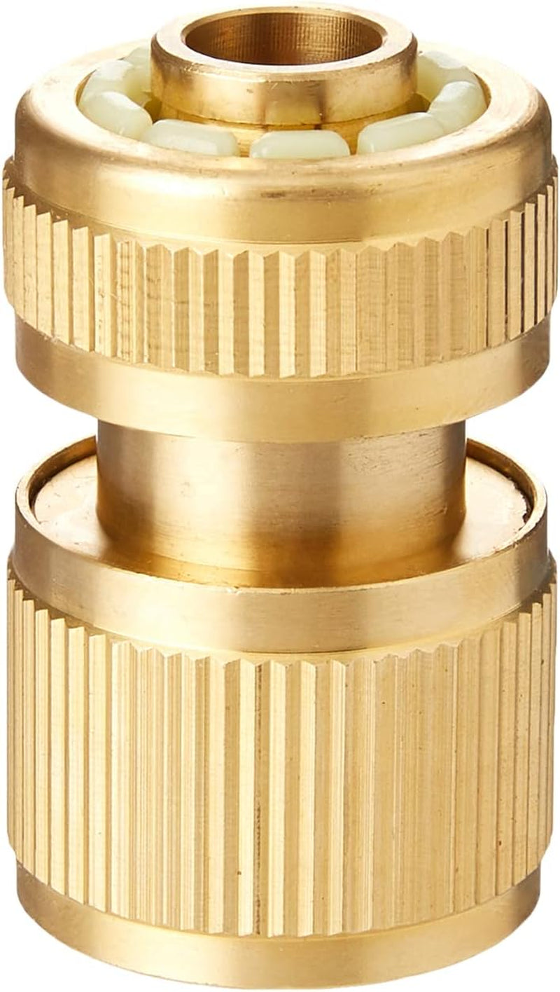 Silverline 196506 Attacco rapido in ottone con arresto dell'acqua, filettatura interna da 1/2".