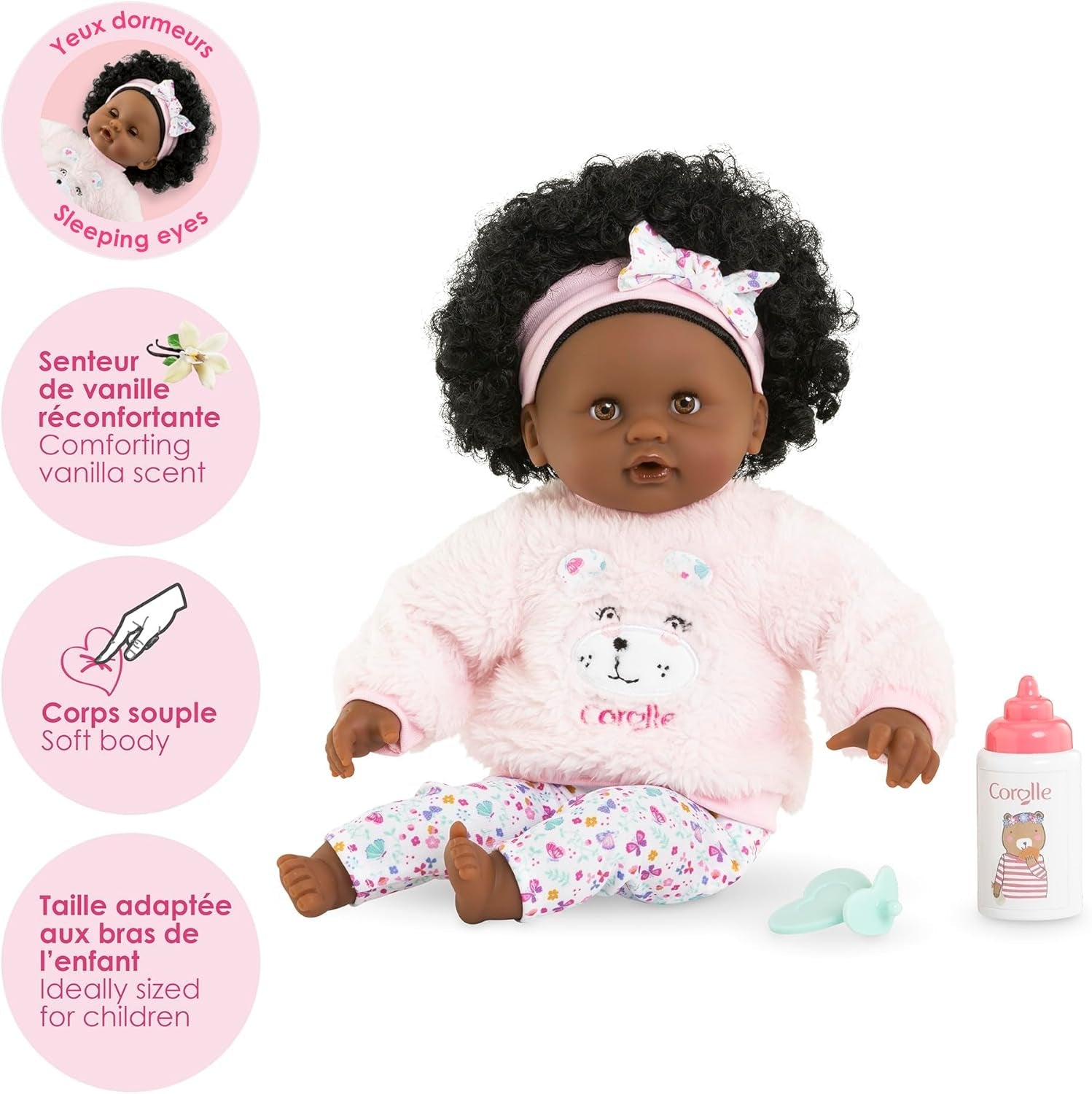 Corolle - La mia prima bambola, Baby Calin Caroline, 30 cm, da 18 mesi, 9000100820