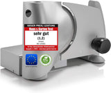 Emerio Affettatrice Multiuso "Made in EU" MS-125000, lama in acciaio inox made in Germany, regolabile 0-17 mm, 100 W Naty Shop Affettatrici Singole e Affettatrici Silver