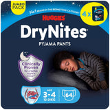 DryNites Pannolini assorbenti per l'enuresi notturna per ragazzi da 4 a 7 anni (17-30 kg), confezione mensile Jumbo, 64 pezzi