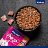 Vitakraft Poésie Délice, Junior, Cibo umido per gatti, Cibo umido in salsa, con tacchino, Confezione multipla, per gatti giovani, Senza zuccheri o cereali aggiunti (23 x 85g)