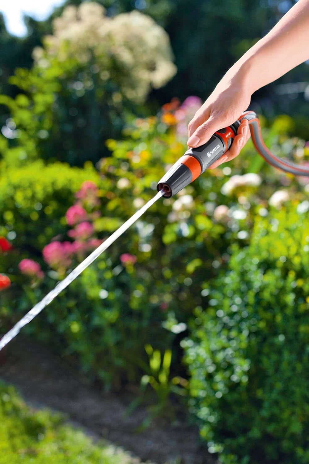 Set spray Gardena per tubi da 13 mm (1/2 pollice) e 15 mm (5/8 pollici): Set spray per pulizia con Aquastop per cambio rapido del collegamento (18288-20)