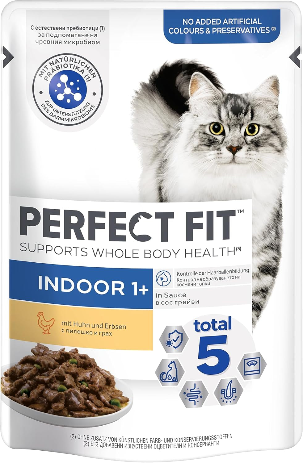 PERFECT FIT™ Buste per gatti, indoor, con pollo, 12 x 85 g