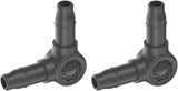 Raccordo a L per Gardena Micro-Drip 4,6 mm (3/16 pollici): per cambiare la direzione di distribuzione e le ali gocciolanti di 90 gradi, installazione senza pieghe, tecnologia di collegamento semplice e flessibile (13212-20)