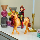 Unicorn Academy Cinder l'Unicorno - Unicorno originale Valentina della serie Netflix alto 28 cm, con vera criniera e coda, briglie, sella e spazzola rimovibili, per bambini dai 4 anni in su
