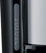 Macchina per caffè espresso SEVERIN "TypeSwitch" con caraffa termica, AromaSwitch per scegliere tra 2 profili di erogazione, macchina da caffè fino a 10 tazze, 1000 W, acciaio inossidabile spazzolato-nero, KA 4845