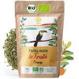 ORIGEENS BIO YERBA MATE alle arance 200 G - Tè fruttato I Tè Yerba Mate biologico non tostato, senza gambi e polvere I Bevanda energizzante e disintossicante