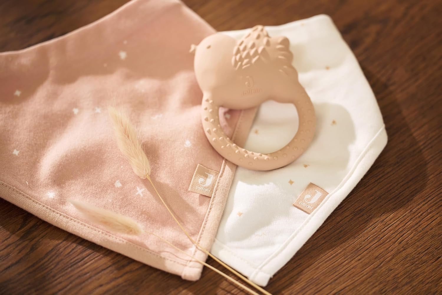 Jollein Massaggiagengive in Gomma Naturale - Bellissimi Uccelli - Massaggiagengive per Bambini - Ausilio per la Dentizione - Innocuo e Senza BPA - Giocattolo per Bambini