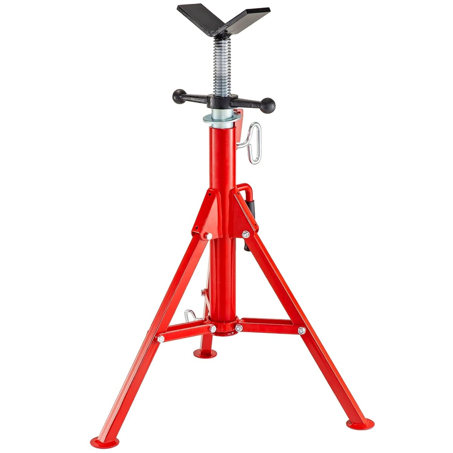 VEVOR Portatubo Portatubo da 4500 lbs con testa a V per sostenere il tubo durante l'infilatura, altezza regolabile fino a 132 cm