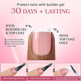 240 set di unghie finte corte francesi, unghie artificiali quadrate, colla sulle unghie, punte per unghie acriliche, unghie finte per donne, nail art fai da te