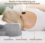Wellsync Cuscino per il Collo Cuscino ergonomico Cuscino in Memory Foam Cuscino ortopedico per chi dorme sul fianco Chi dorme sulla schiena Chi dorme sullo stomaco Dolore al collo Bianco Grigio Cuscini ortopedici cervicali Naty Shop