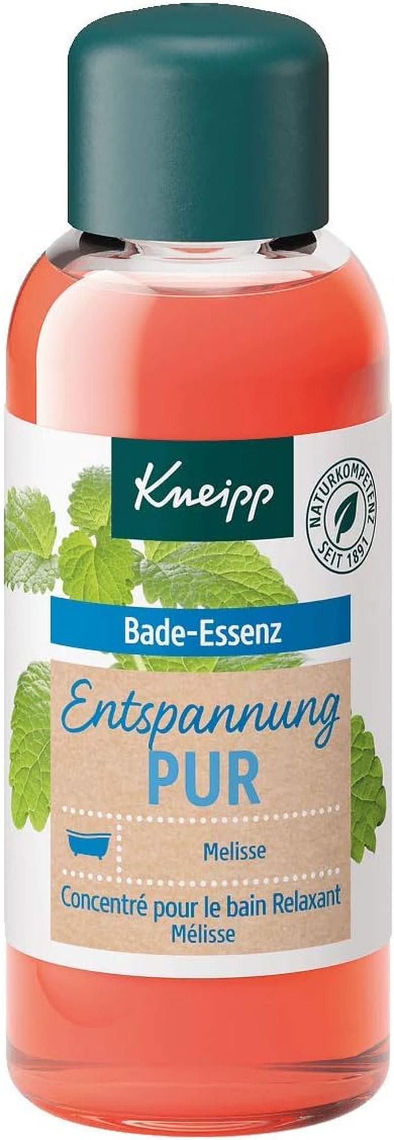 Kneipp Bade, olio da bagno con olio essenziale naturale di melissa indiana ed estratto di melissa, 100 ml Naty Shop