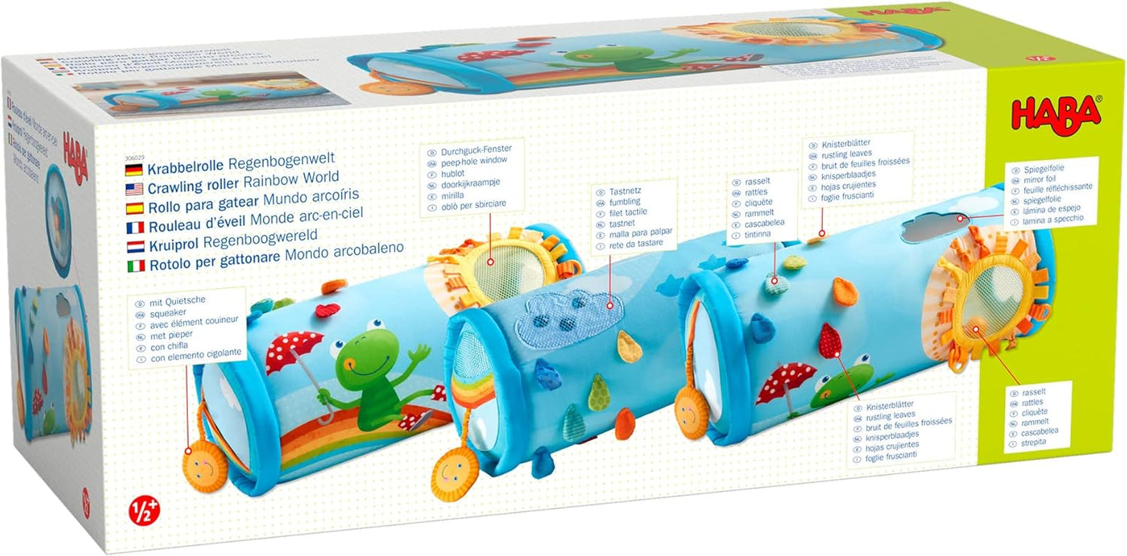 Giocattolo per bambini piccoli Rotolo gattona HABA mondo arcobaleno Giocattoli Bebe Naty Shop