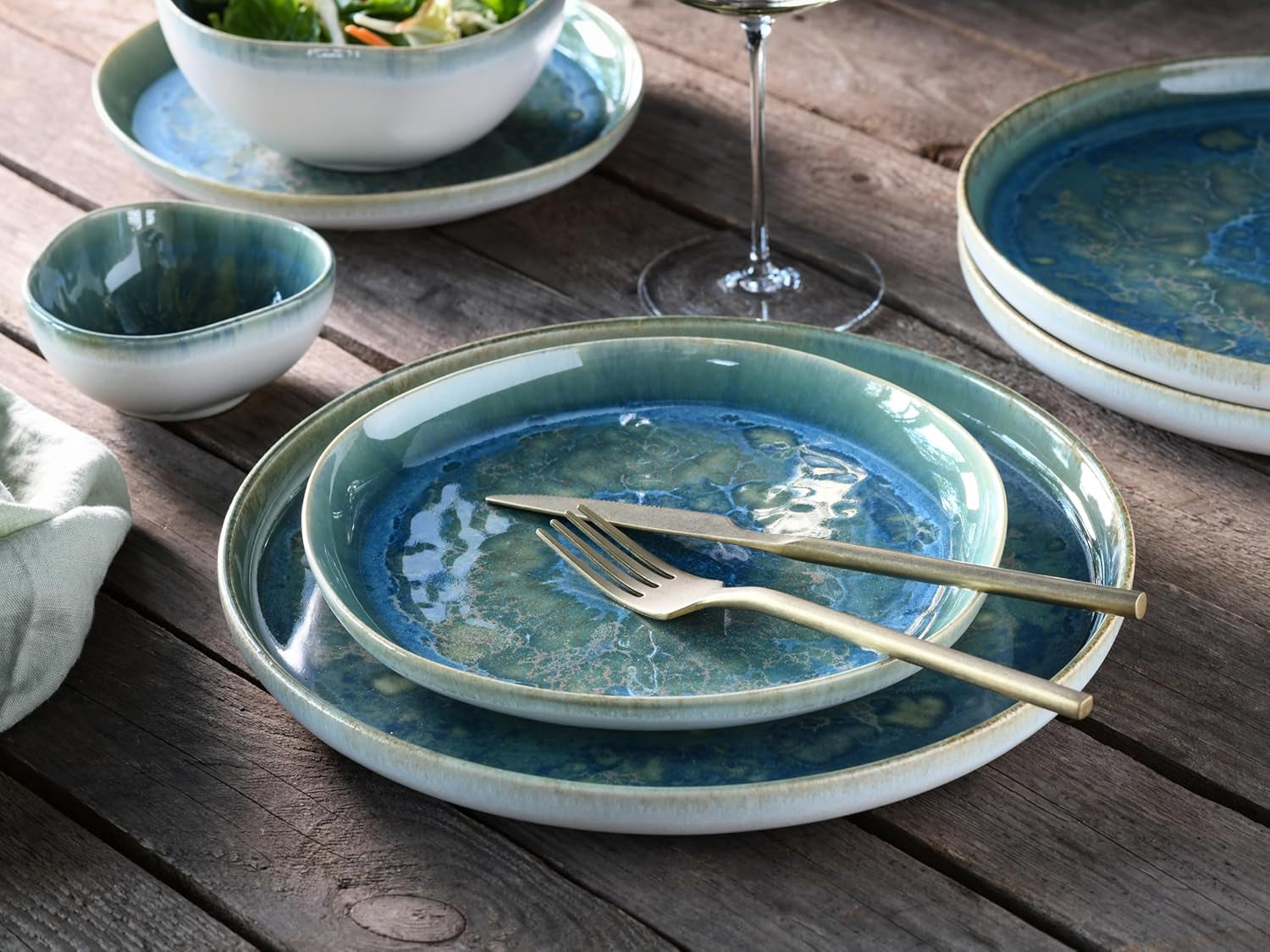 Creatable 22447 Set di stoviglie serie Yuki per 2 piatti in porcellana Lavabile in lavastoviglie e adatto al microonde Prodotto in Europa