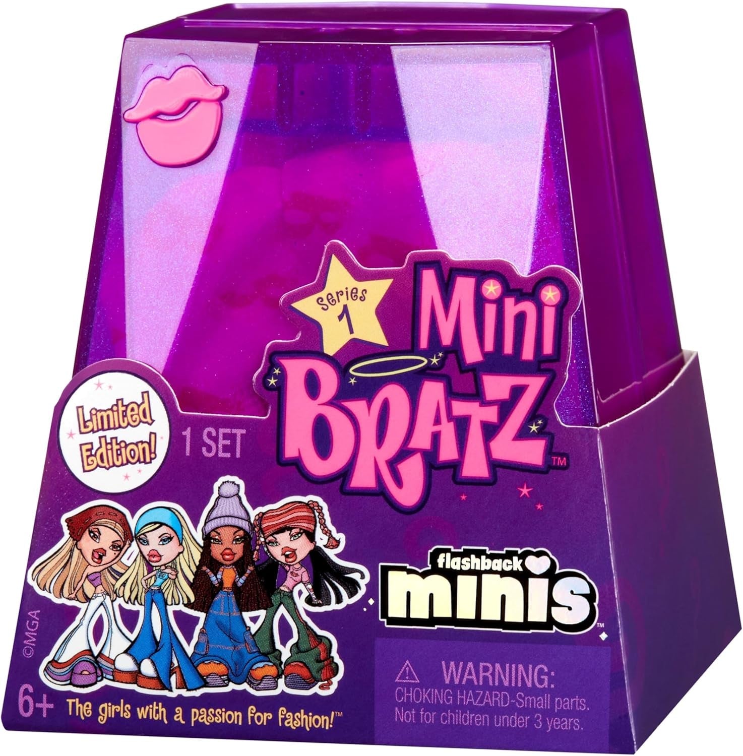 Bambole Bratz Miniverse MGA Y2K Nostalgia Flashback Minis in edizione limitata - PACCHETTO SORPRESA - 2 mini bambole Bratz e vetrina - Ottimo regalo per bambini e collezionisti 6+