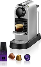 Macchina per caffè espresso con capsule Nespresso XN761B Citiz&Milk | Modalità standby automatica | 1260 watt | Capacità serbatoio acqua: 1 l | Pressione della pompa: 19 bar | Argento