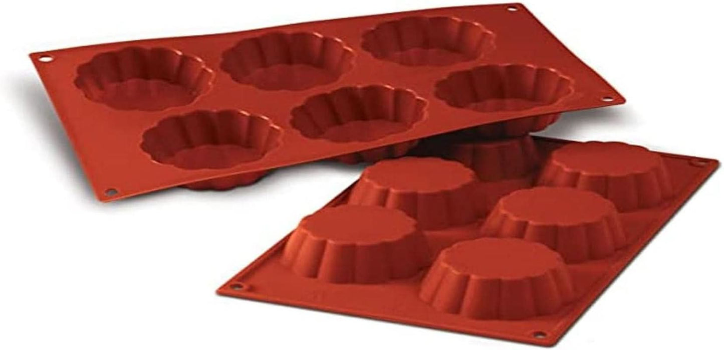 Silikomart Forma da Forno, 20.035.00.0060 SF 035, "SF 035 Briochette Cannellata" Kitchen Naty Shop Putin Deep