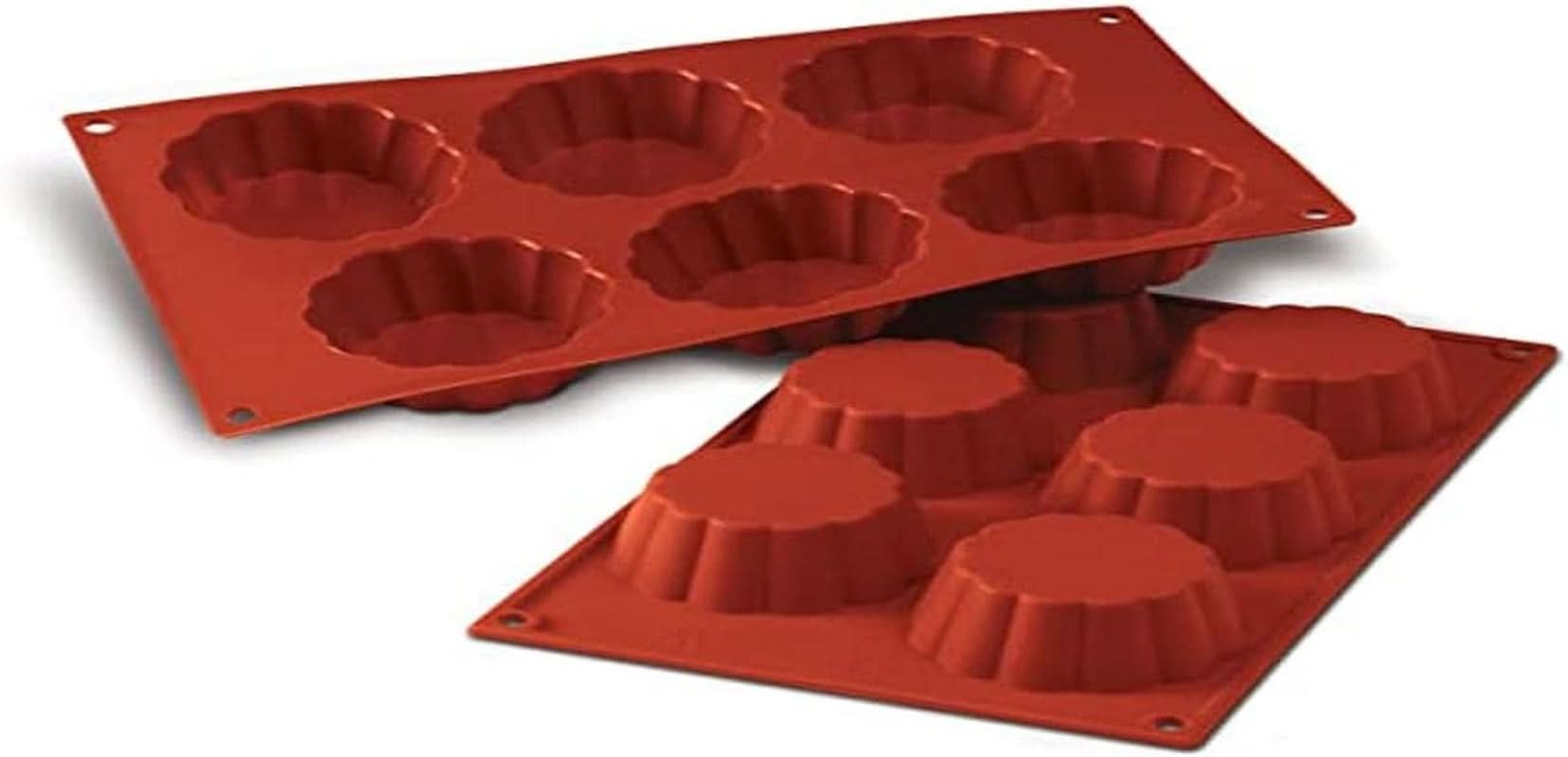 Silikomart Forma da Forno, 20.035.00.0060 SF 035, "SF 035 Briochette Cannellata" Kitchen Naty Shop Putin Deep