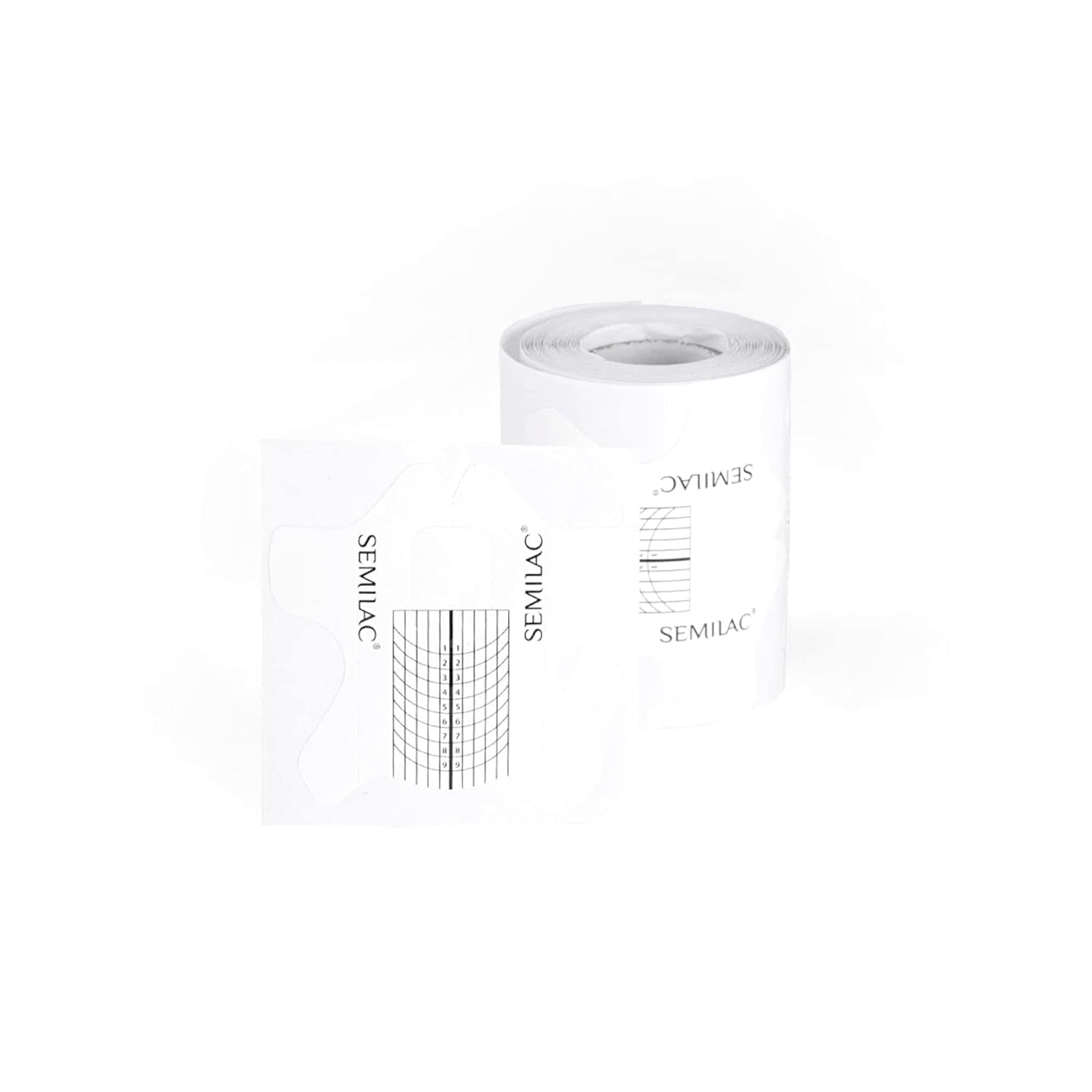 100 pz. Mascherina per extension semi-vernice per unghie in gel e acrilico, forma rotonda