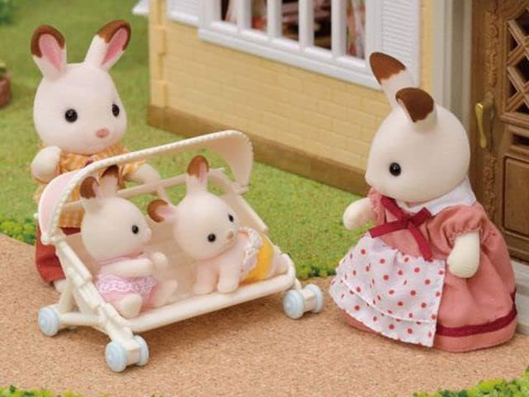 Sylvanian Families L5533 Passeggino triplette - Playset casa delle bambole Naty Shop Dolls