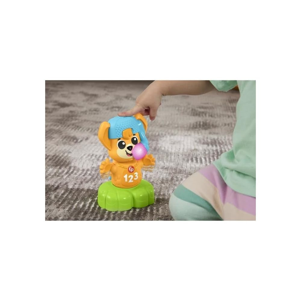 Fisher-Price Sync Squad giocattolo contatore volpe, giocattolo per neonati e bambini piccoli con musica e luci interattive, da 9 mesi, versione francese, HYK94 Jucarii Bebe Naty Shop