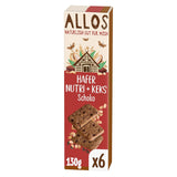 Biscotti con avena e cioccolato biologico Allos | Biscotto Croccante Al Cioccolato E Avena Integrale | Dolcificare con miele 6 x 130g