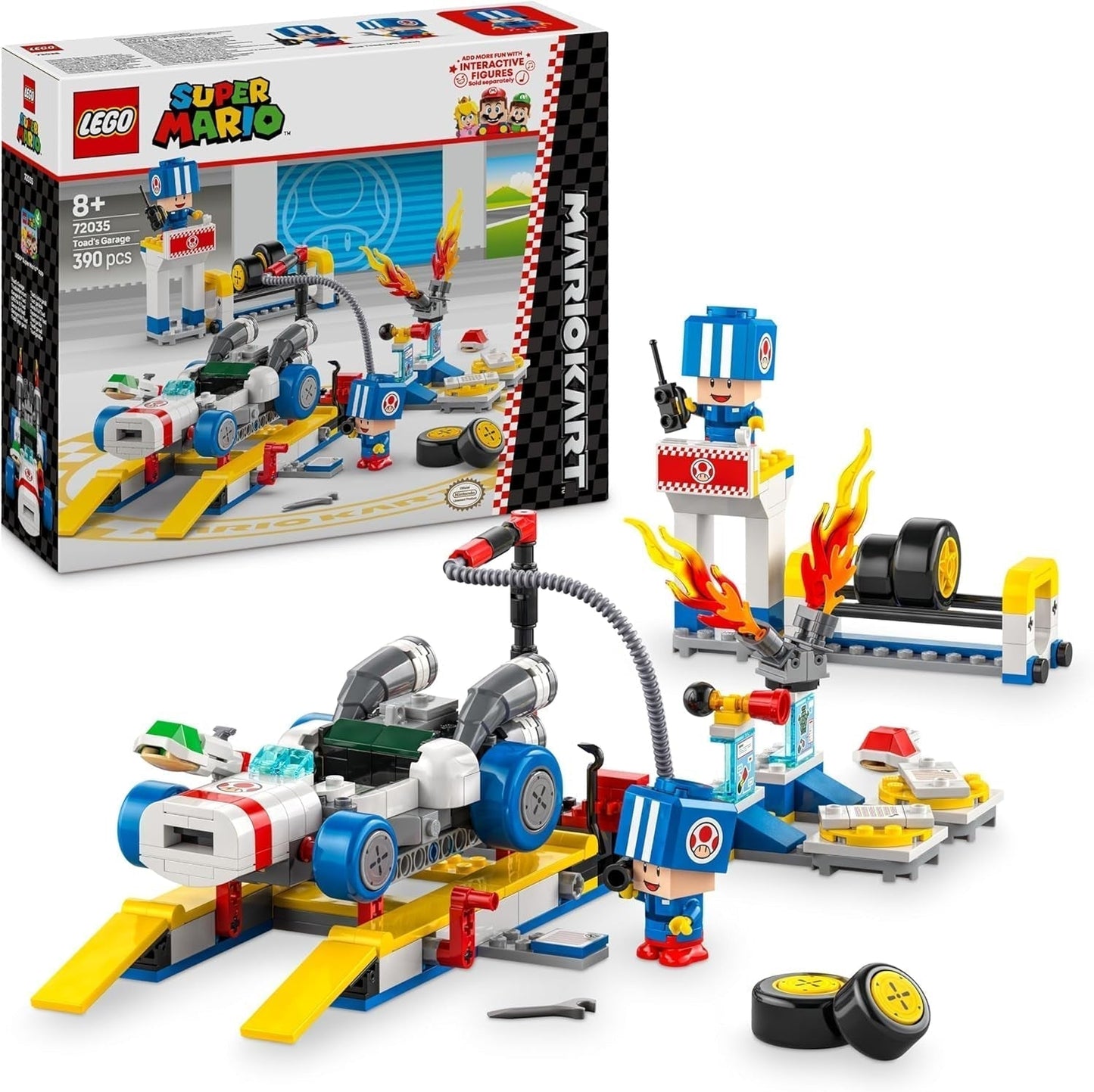 LEGO Super Mario: Mario Kart - L'officina di Toad, personaggio Nintendo, giocattolo personalizzabile, set di avventure, regalo per ragazzi, ragazze e giocatori di 8 anni 72035 Set da costruzione Acquista il titolo predefinito del LEGO-Store