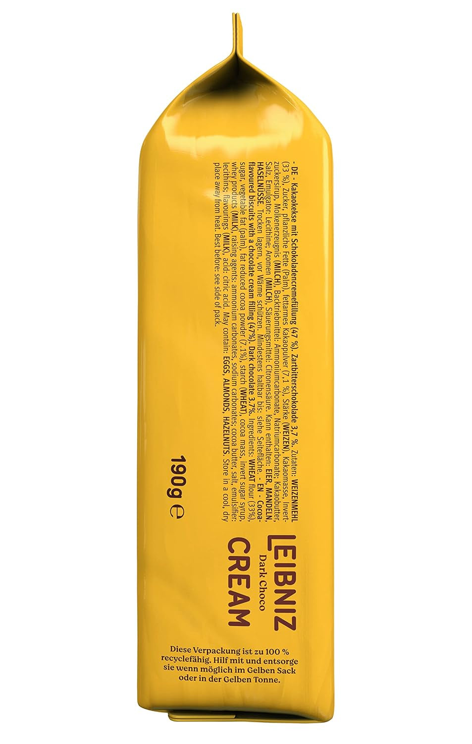 Biscotti Croccanti Con Crema Di Cacao E Cioccolato Fondente, Confezione Da 14, Per Conservazione O Vendita (14 X 190 G)