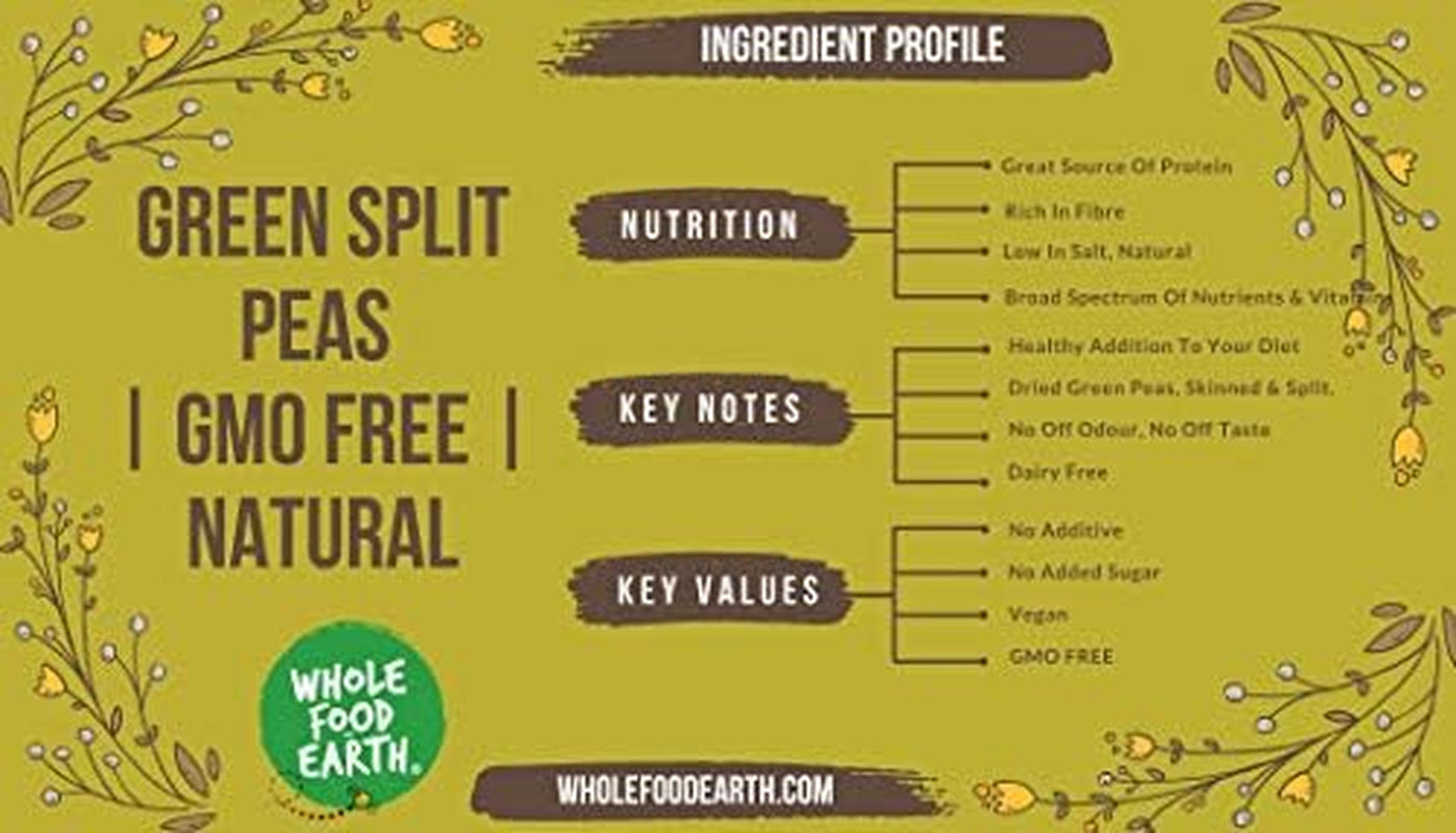 Wholefood Earth Piselli spezzati biologici - 1 kg
