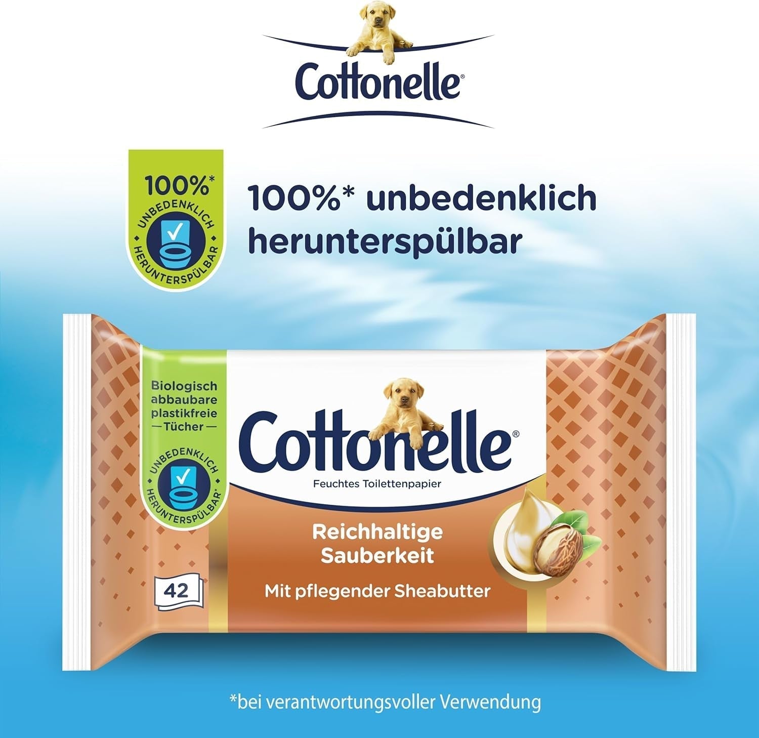 Salviette umidificate, My Spa Experience - Cashmere e burro di karitè, biodegradabili, senza plastica, richiudibili, confezione risparmio, 12 x 42 salviettine umidificate