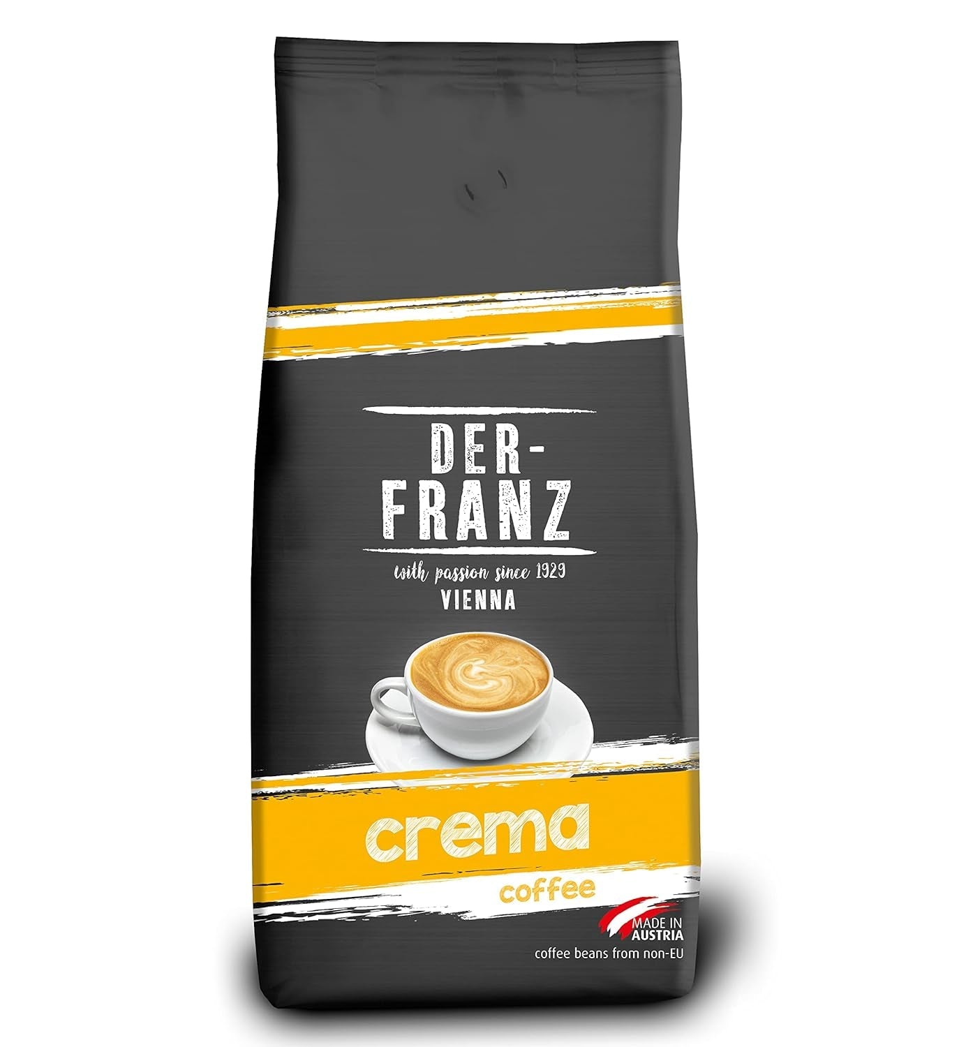 DER-FRANZ Kaffee Crema, Intensità 4/5, 100% Arabica, ganze Kaffeebohnen, 1000g
