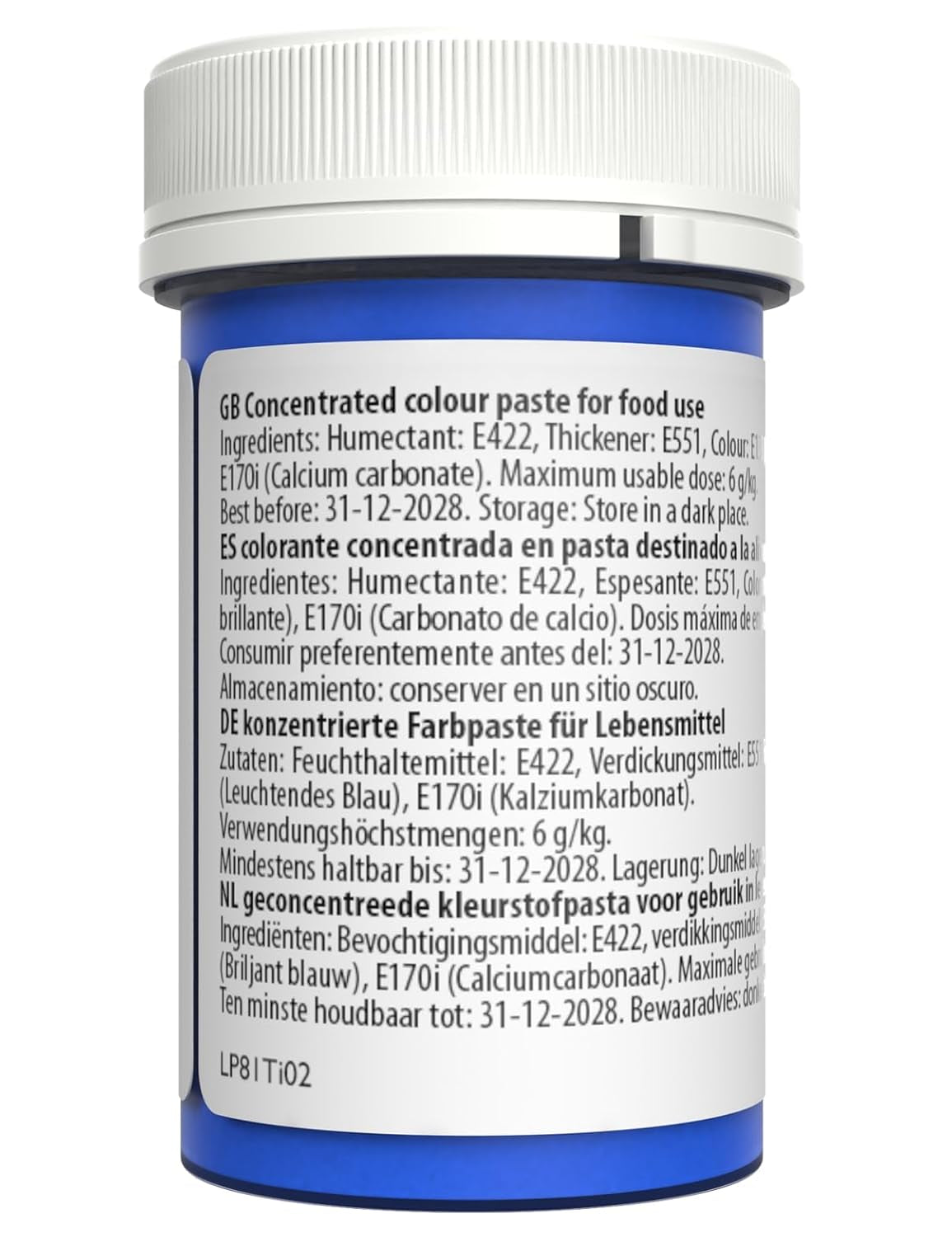 Colorante alimentare Sugarflair Paste Pastel Sky Blue, colorante alimentare per pasta, per fondente e marzapane, colori concentrati Spectral - 25 g