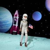 Mattel Barbie Miss Astronauta bambola da collezione con abito argento, stivali spaziali e accessorio casco, riproduzione vintage dell'originale del 1965, JBJ48 Naty Shop Dolls