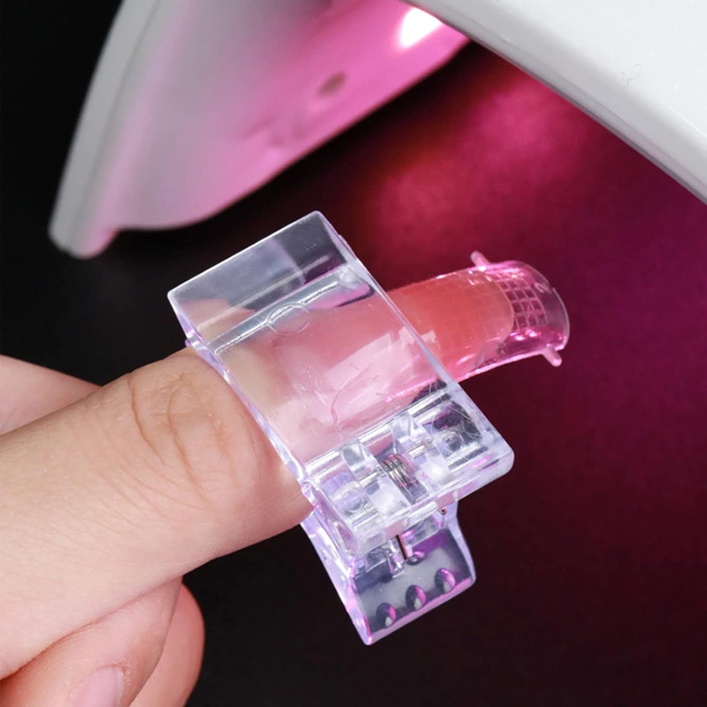 Clip per unghie, clip per manicure, clip per unghie trasparenti, clip in polygel trasparente, estensioni per unghie a costruzione rapida, assistente gel, 10 pezzi