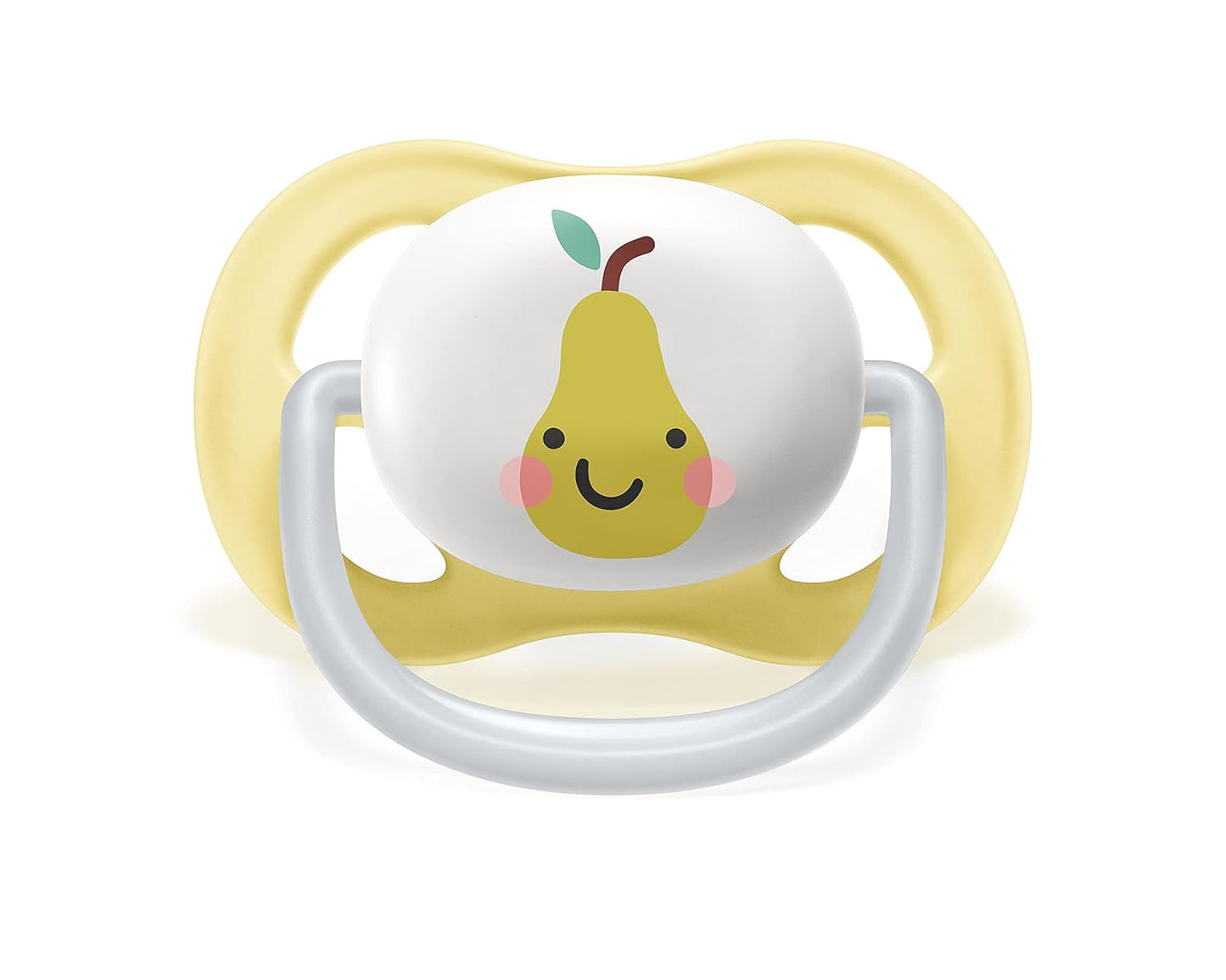 Succhietto Philips AVENT ultra air - confezione da 2, senza BPA, traspirante, per bambini da 0 a 6 mesi, inclusa custodia per il trasporto e sterilizzazione, mela/pera (modello SCF080/17)