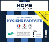 Bleu Câlin Home Collection Set 4 cuscini Cliniguard Antiacaro Bianco 60X60 Cm Cuscini standard Naty Shop