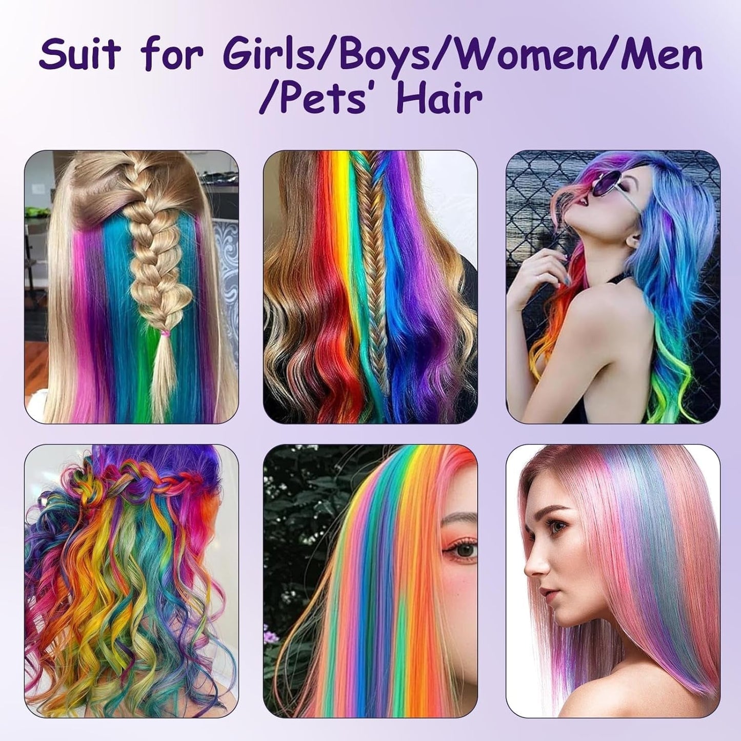 5 colori tinture per capelli temporanee cera per capelli colorata mascara per capelli tintura per capelli temporanea mascara per ragazze e donne tintura per capelli lavabile gesso adatto per compleanni cosplay fai da te Halloween tinture per capelli Naty Shop