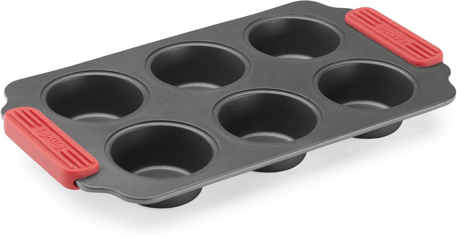 Lékué Muffin-Backform, Antihaftbeschichte, Metall, 6 Mulden Stampi e teglie Naty Shop Muffins