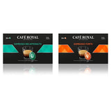 Espresso Forte 50 cialde per macchina professionale Nespresso - Intensità 7/10 - UTZ-zertifiziert & Espresso Decaffeinato 50 cialde per macchina professionale Nespresso - Intensità 7/10