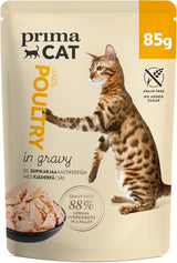 PrimaCat - Cibo umido classico per gatti, gusto uccellino in salsa, 28 x 85 g