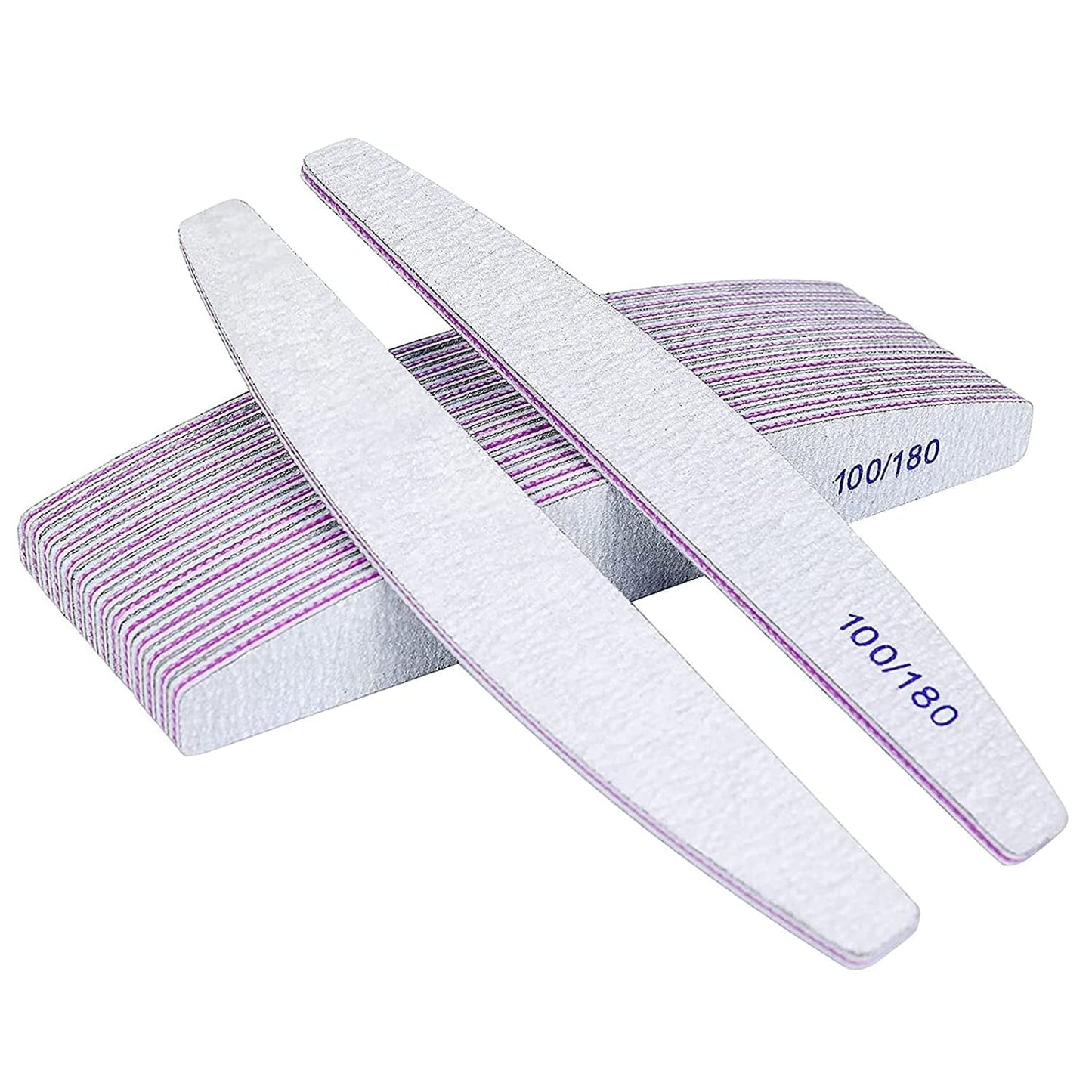 URAQT Professionelle Nagelfeile, 16 Stück, Feile 100/180, Waschbar, Für Nägel, Doppelseitig – Friseursalon, Haustiere (Bianco)