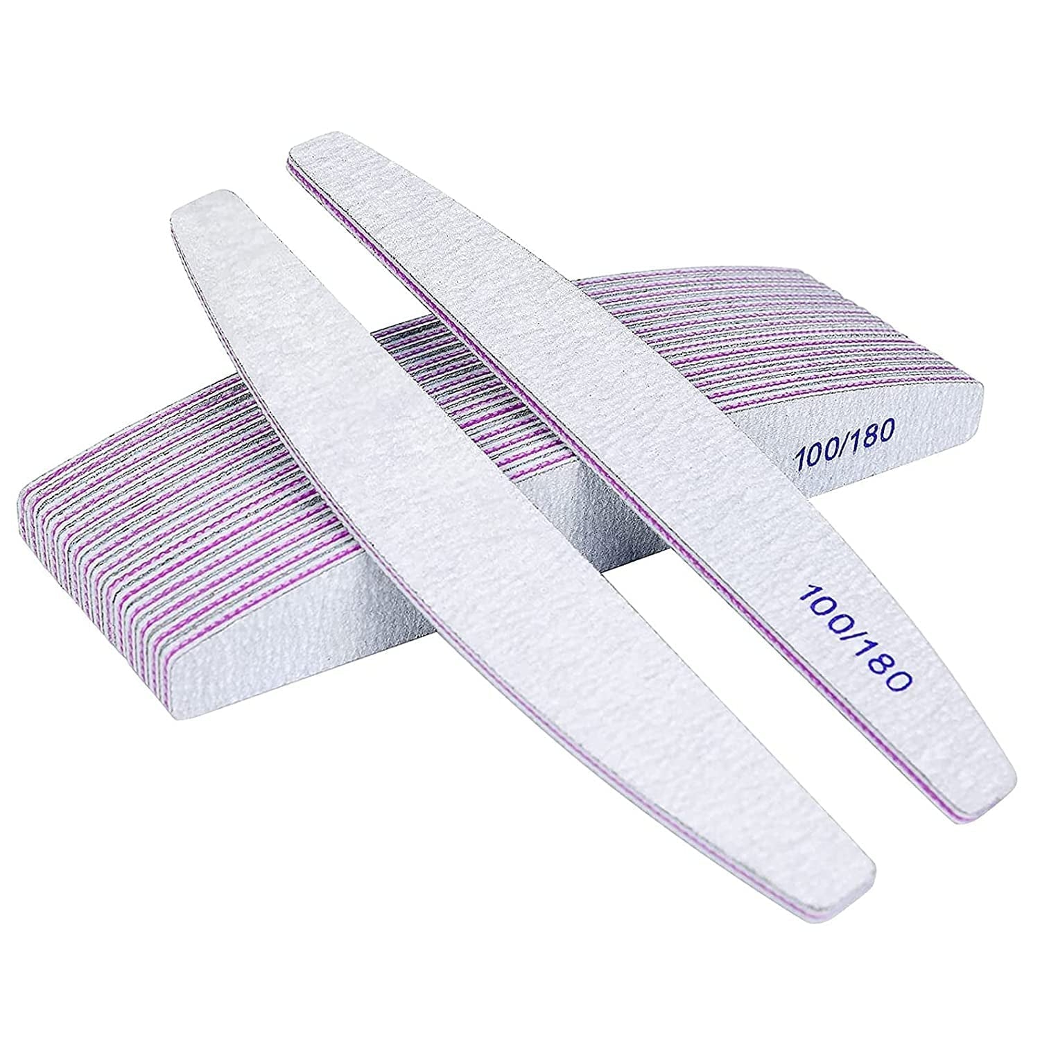URAQT Professionelle Nagelfeile, 16 Stück, Feile 100/180, Waschbar, Für Nägel, Doppelseitig – Friseursalon, Haustiere (Bianco)