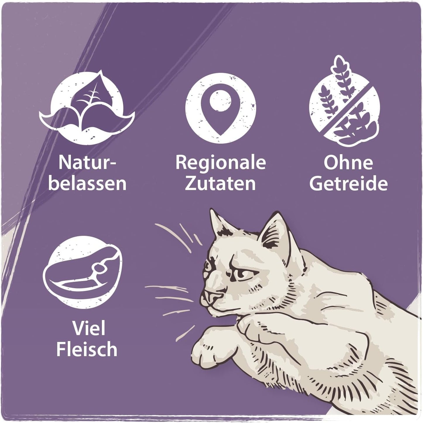 Venandi Animal - Alimento umido premium per gatti - Cavallo come monoproteico, confezione da 12 (12 x 125 g), senza cereali, monoproteico