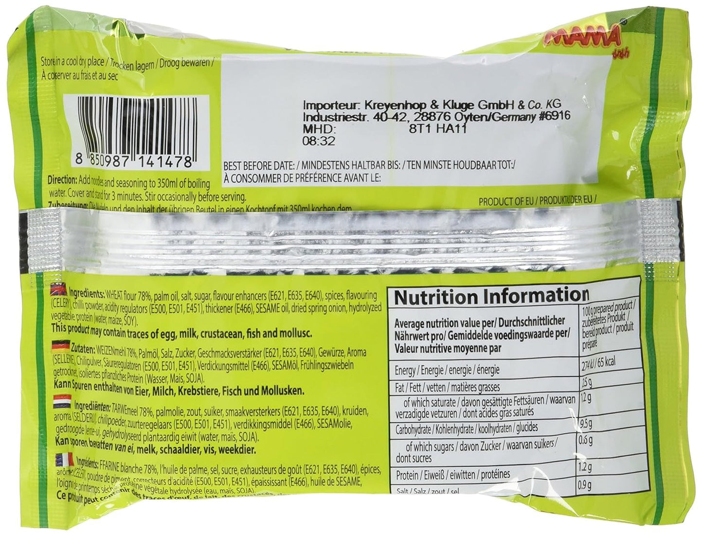 MAMA - Tagliatelle istantanee con verdure - (1 x 60g)