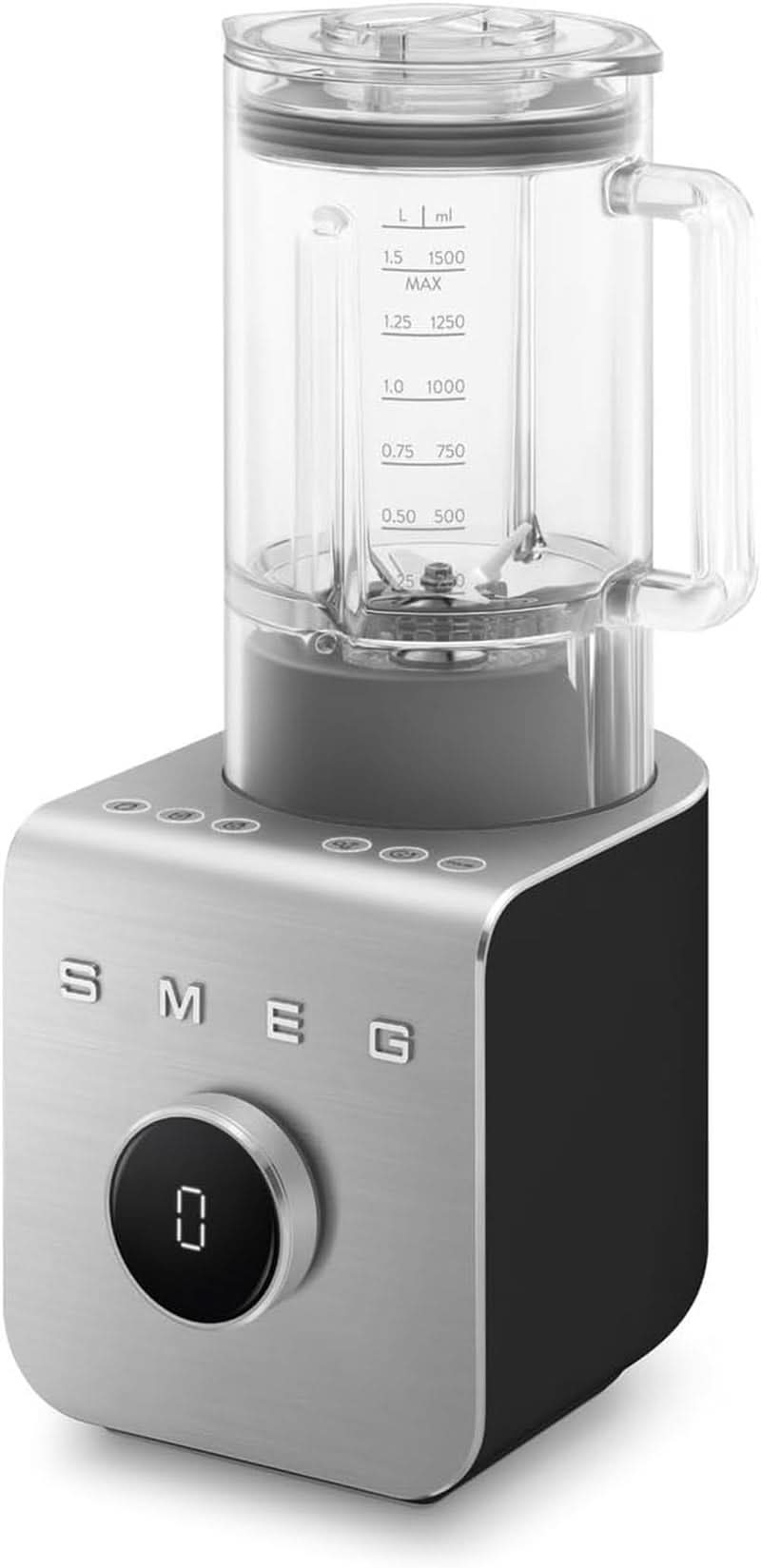 SMEG, Hochleistungsmixer BLC01BLMEU, 5 Voreingestellte Programs, 9 Manualle Geschwindigkeitsstufen, Pause & Pulse-Funktion, Kunststoffgehäuse, Rutschfeste Basis, 1400 W, Schwarze Kitchen Naty Shop Schwarze Matte