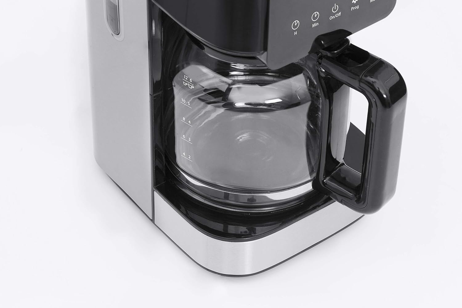Macchina per caffè espresso CASO Coffee Taste and Style con filtro permanente, 1,5 l, temperatura di erogazione ottimale 92-96 °C, sistema antigoccia, testa di erogazione ottimizzata, acciaio inossidabile, 12 tazze