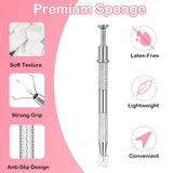100 pezzi Latexfree Nailart Schwämme, Ombre Nagelschwammpinsel, Nagelschwamm Mit Metallgreifer 100 Blatt Nailart-Mischpapier Austellungsbox, Maniküre Schwamm Applikator Für Farbverlauf Nailart