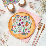 PAW - Tovaglioli 3 Veli (33 X 33 Cm) I 20 Pezzi I Perfetti per Compleanni, Feste, Matrimoni, Comunioni e Festività I Decorazioni per la Tavola Tovaglioli di Carta Colorati - Fiori Colorati Flora I Composizioni Floreali